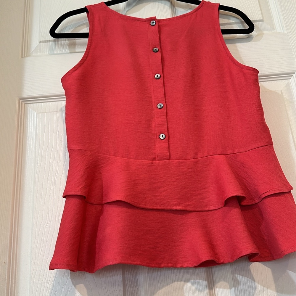 Loft - sleeveless top small petite orange rust color. - Picture 5 of 5